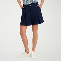 Stella Parker Womens 9" Mid Rise Stretch Fabric Golf Short