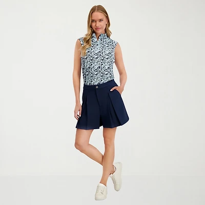 Stella Parker Womens 9" Mid Rise Stretch Fabric Golf Short