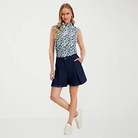 Stella Parker Womens 9" Mid Rise Stretch Fabric Golf Short