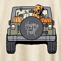 Fall Off Road Vehicle Womens Crew Neck Short Sleeve Regular Fit Graphic T-Shirt