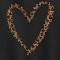 Leopard Heart Womens Long Sleeve Hoodie