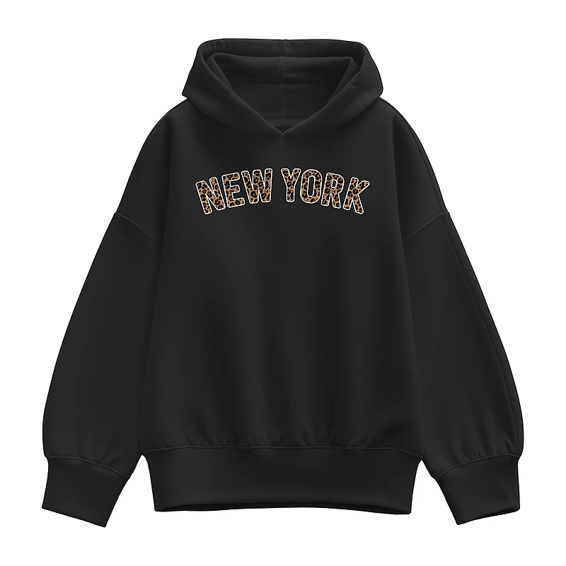Leopard Ny Womens Long Sleeve Hoodie
