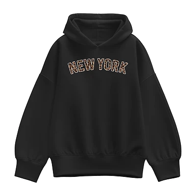 Leopard Ny Womens Long Sleeve Hoodie