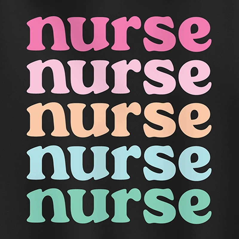 Nurse Stacked Womens Long Sleeve Hoodie