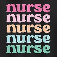 Nurse Stacked Womens Long Sleeve Hoodie