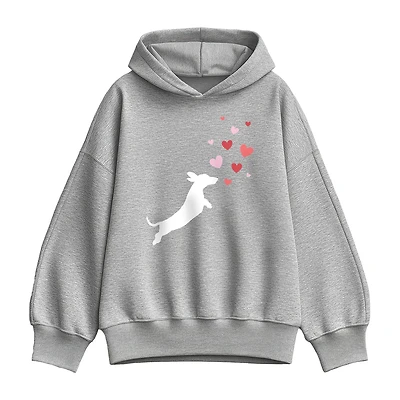 Dachsund Hearts Womens Long Sleeve Hoodie