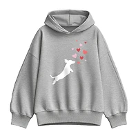 Dachsund Hearts Womens Long Sleeve Hoodie