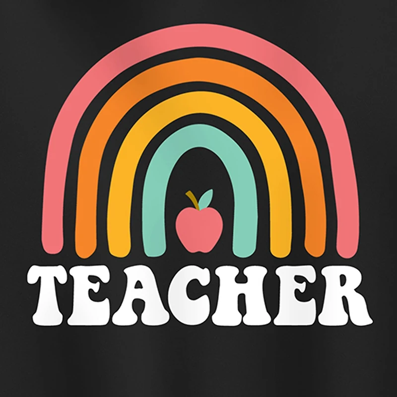 Teacher Rainbow Womens Long Sleeve Hoodie