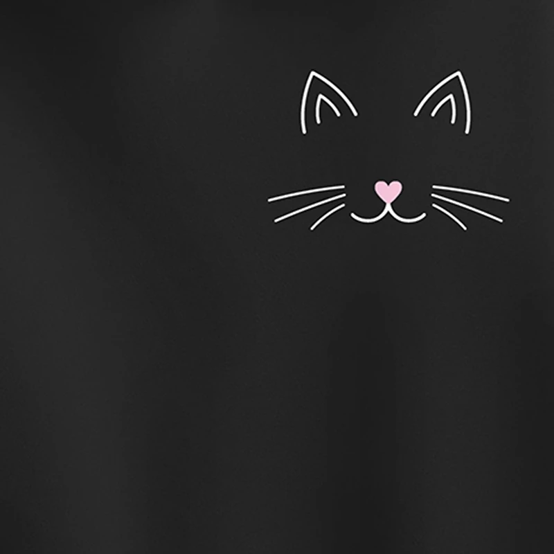 Cat Face Womens Long Sleeve Hoodie