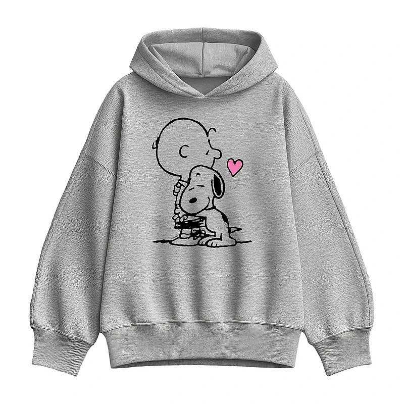 Charlie Hug Womens Long Sleeve Snoopy Hoodie