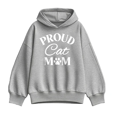 Proud Cat Mom Womens Long Sleeve Hoodie