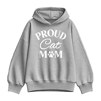 Proud Cat Mom Womens Long Sleeve Hoodie