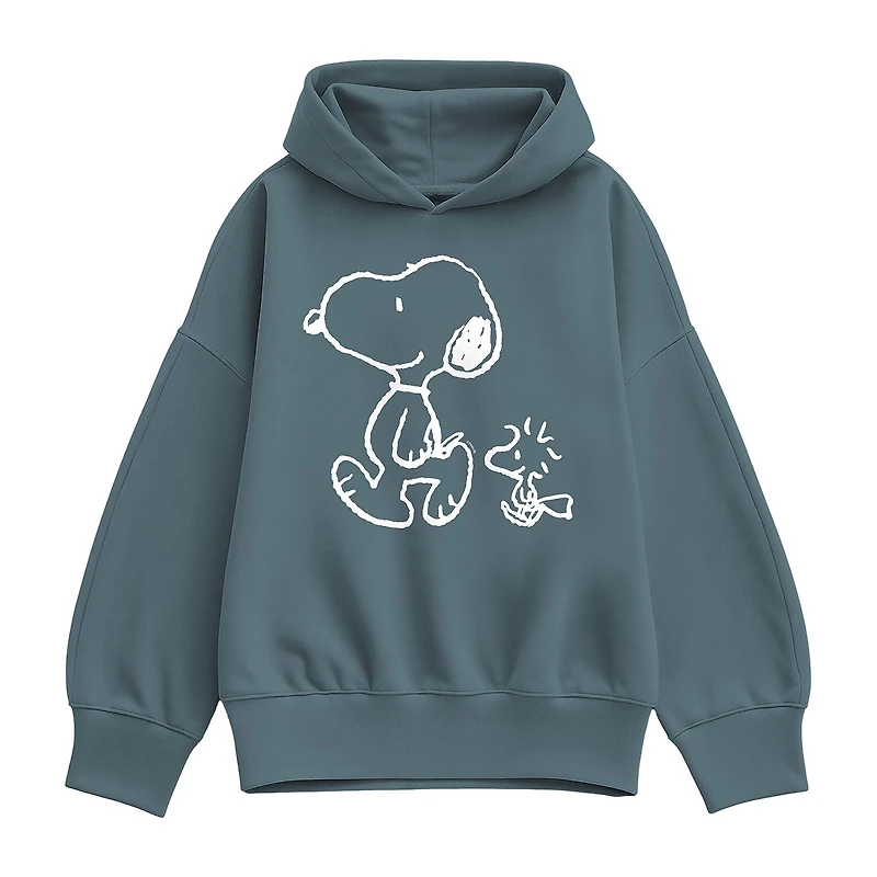 Walking Chalk Womens Long Sleeve Snoopy Hoodie
