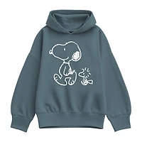 Walking Chalk Womens Long Sleeve Snoopy Hoodie