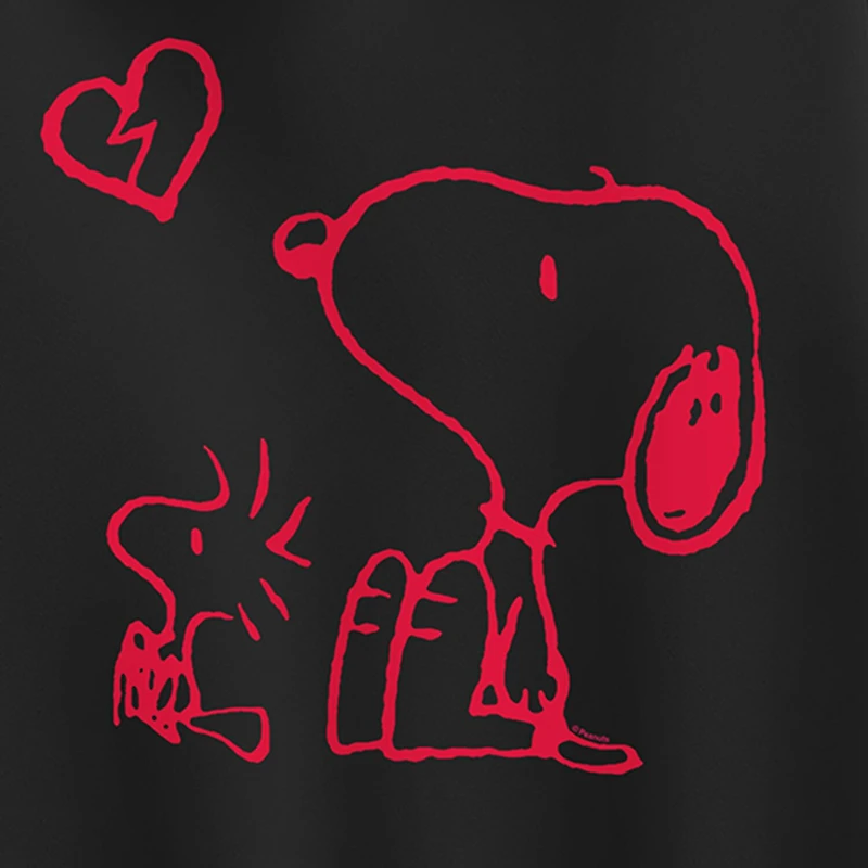 Snoopy Broken Heart Womens Long Sleeve Hoodie
