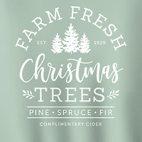 Farm Fresh Trees Womens Crew Neck Long Sleeve Sweatshirt