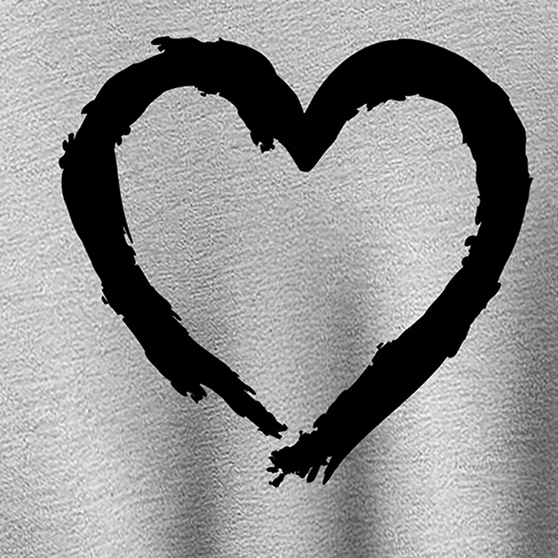 Paint Stroke Heart Womens Crew Neck Long Sleeve Sweatshirt