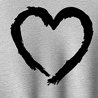 Paint Stroke Heart Womens Crew Neck Long Sleeve Sweatshirt