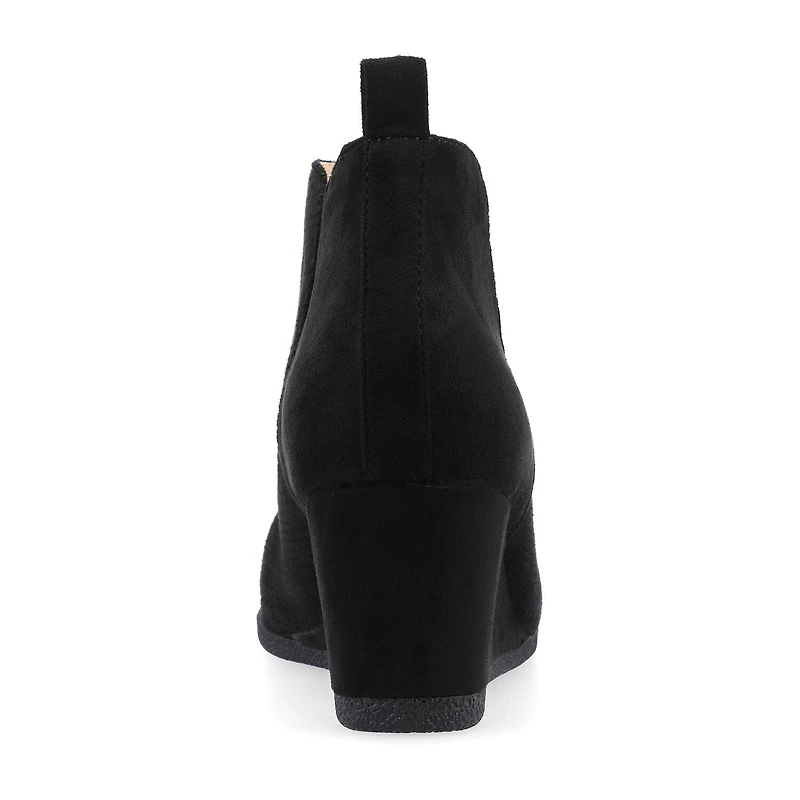 Journee Collection Womens Mylee-Wd Wedge Heel Booties Wide Width