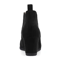 Journee Collection Womens Mylee-Wd Wedge Heel Booties Wide Width