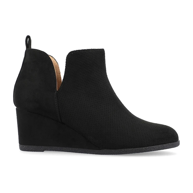 Journee Collection Womens Mylee-Wd Wedge Heel Booties Wide Width