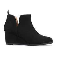 Journee Collection Womens Mylee-Wd Wedge Heel Booties Wide Width