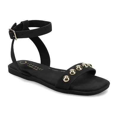 Journee Collection Womens Primrose Ankle Strap Flat Sandals