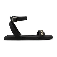 Journee Collection Womens Primrose Ankle Strap Flat Sandals
