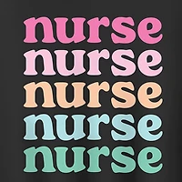 Nurse Stacked Womens Crew Neck Long Sleeve Sweatshirt