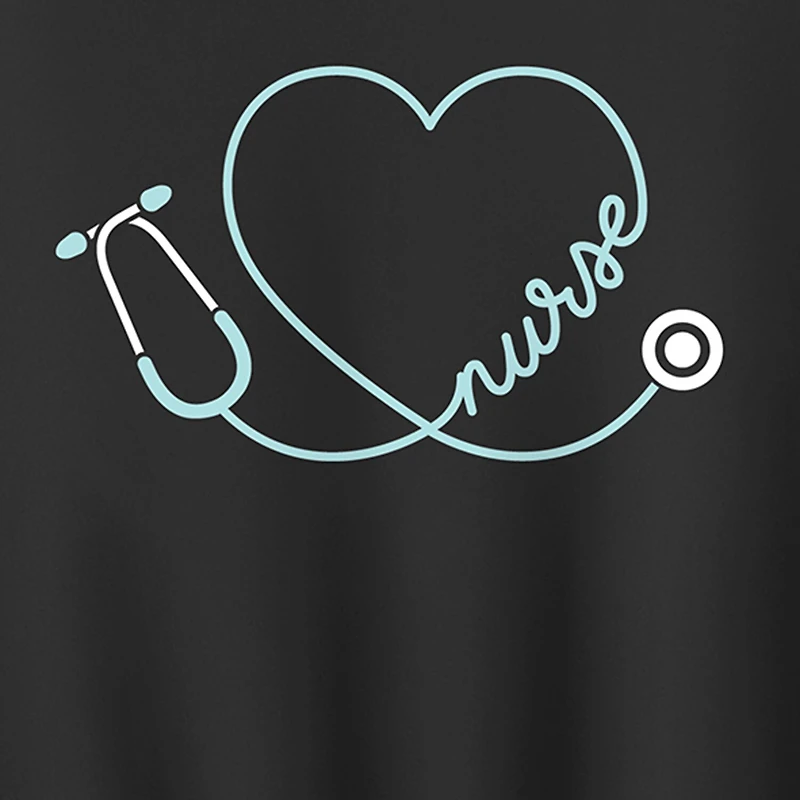 Nurse Heart Womens Crew Neck Long Sleeve Sweatshirt