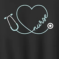 Nurse Heart Womens Crew Neck Long Sleeve Sweatshirt