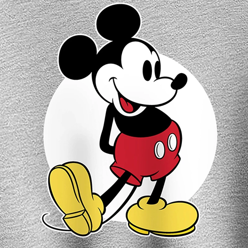 Classic Womens Crew Neck Long Sleeve Mickey Mouse Sweatshirt