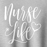 Nurse Life Womens Crew Neck Long Sleeve Sweatshirt