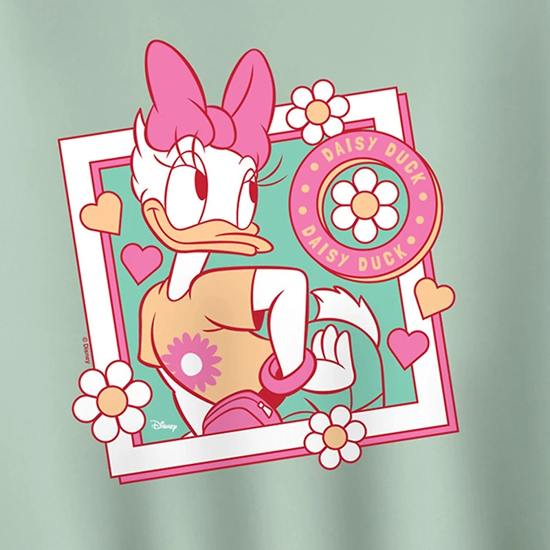 Daisy Frame Womens Crew Neck Long Sleeve Daisy Duck Sweatshirt