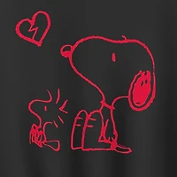 Broken Heart Womens Crew Neck Long Sleeve Snoopy Sweatshirt