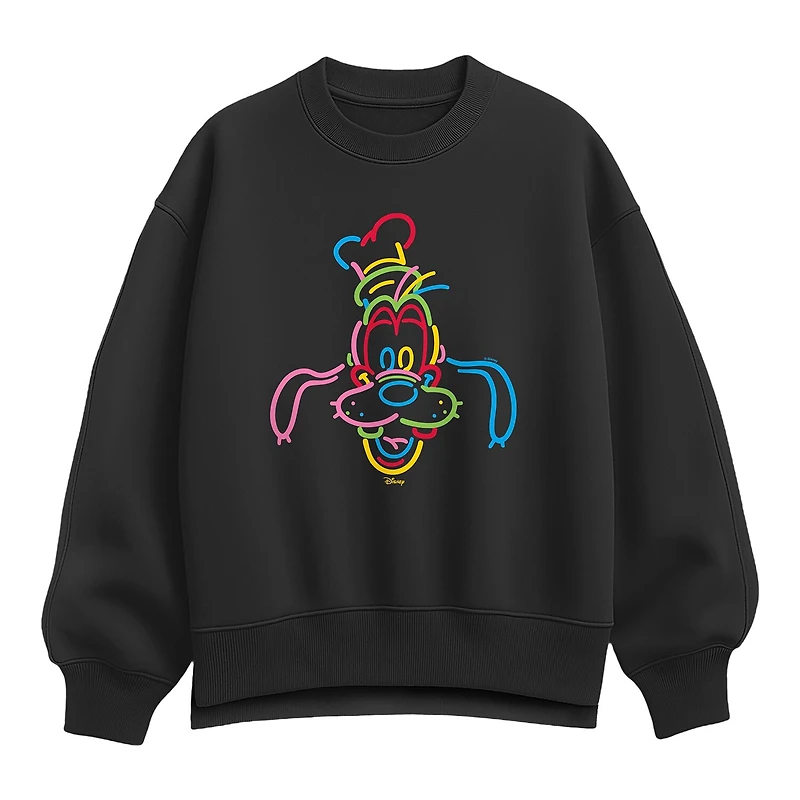 Womens Crew Neck Long Sleeve Goofy Sweatshirt