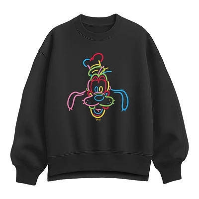 Womens Crew Neck Long Sleeve Goofy Sweatshirt