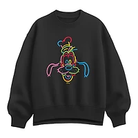 Womens Crew Neck Long Sleeve Goofy Sweatshirt