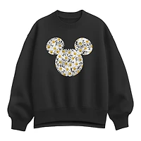 Daisies Womens Crew Neck Long Sleeve Mickey Mouse Sweatshirt