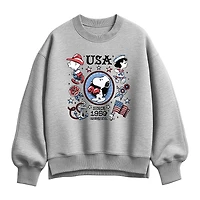 Usa Tattoos Womens Crew Neck Long Sleeve Peanuts Sweatshirt
