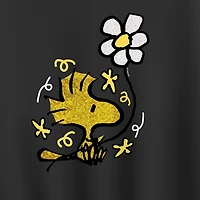 Woodstock Flower Womens Crew Neck Long Sleeve Peanuts Sweatshirt