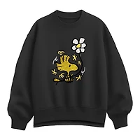 Woodstock Flower Womens Crew Neck Long Sleeve Peanuts Sweatshirt