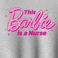 Womens Crew Neck Long Sleeve Barbie Pullover Sweater