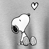 Womens Crew Neck Long Sleeve Snoopy Sweatshirt