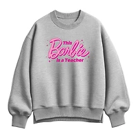 Teacher Womens Crew Neck Long Sleeve Barbie Pullover Sweater