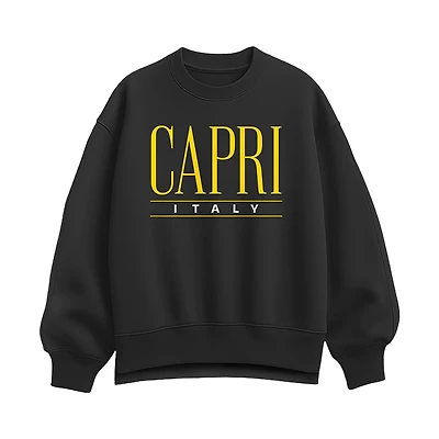 Capri Italy Womens Crew Neck Long Sleeve Sweatshirt