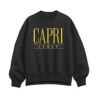 Capri Italy Womens Crew Neck Long Sleeve Sweatshirt