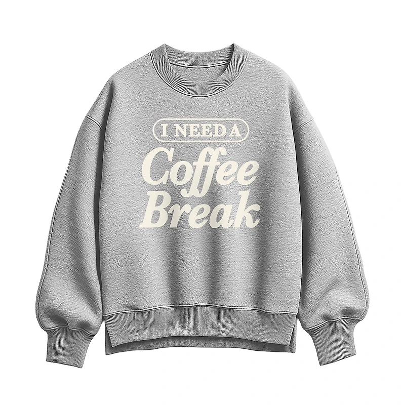 Need A Coffee Womens Crew Neck Long Sleeve Sweatshirt