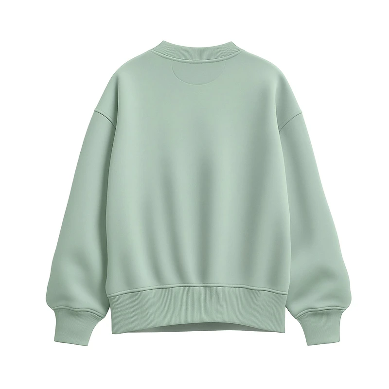 Cat Flower Doodle Womens Crew Neck Long Sleeve Sweatshirt
