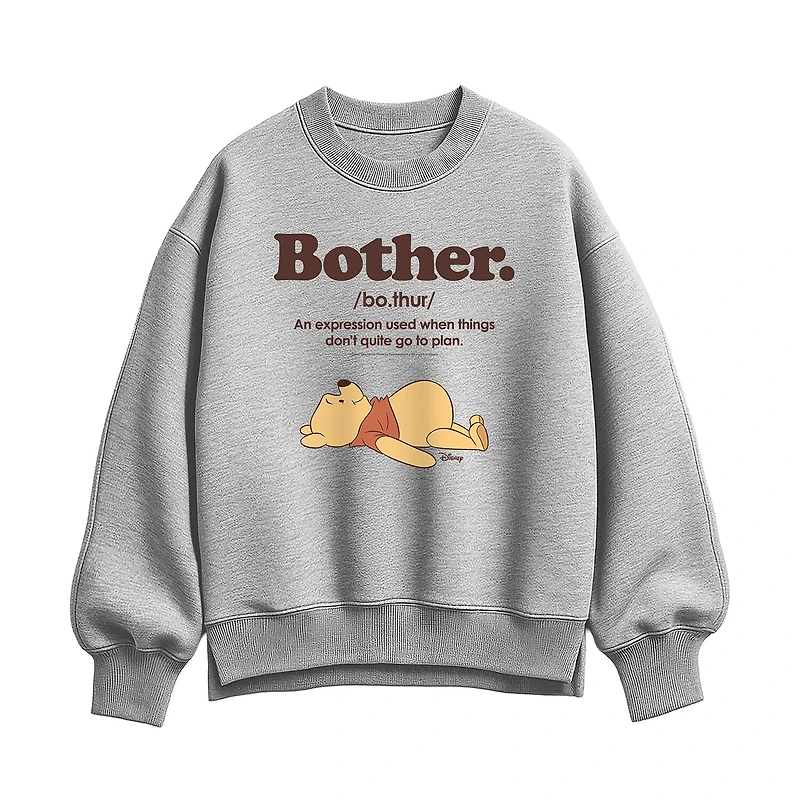 Womens Crew Neck Long Sleeve Winnie The Pooh Sweatshirt